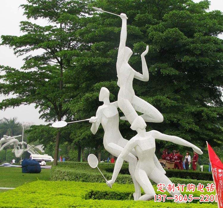 泸州精美绝伦的不锈钢羽毛球雕塑