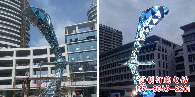 泸州大雁景观雕塑——精美不锈钢艺术品