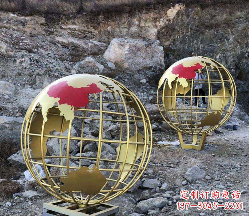 泸州不锈钢制作的地球雕塑