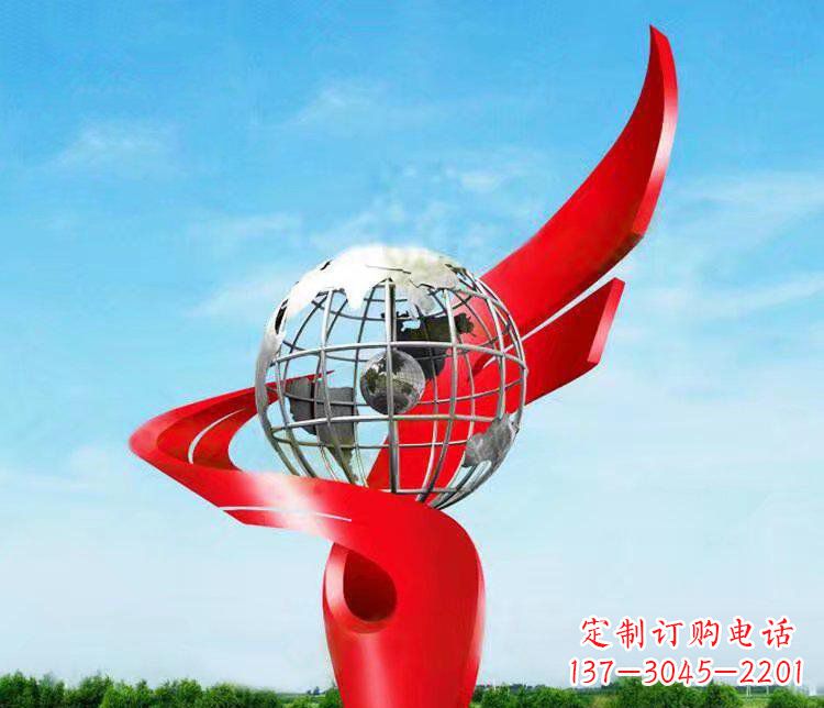 泸州不锈钢地球雕塑精美的艺术品