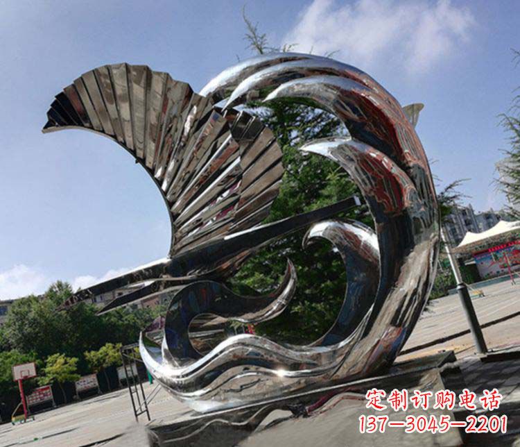 泸州不锈钢帆船雕塑象征海上生活的艺术精品