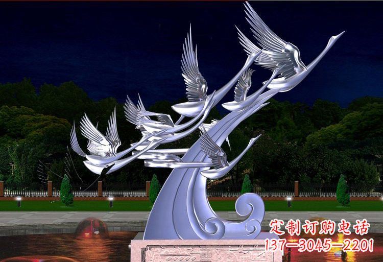 泸州不锈钢雕塑——以天鹅为灵感