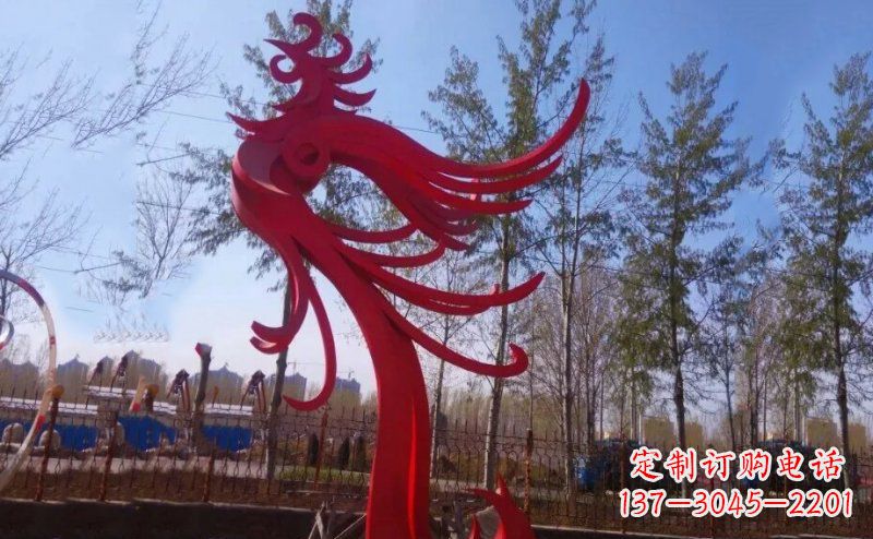 泸州不锈钢凤凰雕塑——象征着美丽与力量