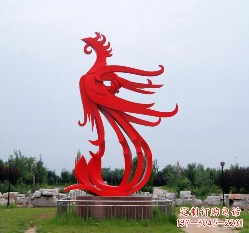 泸州不锈钢凤凰雕塑绚丽多彩的艺术之美