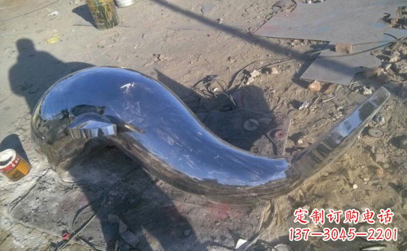 泸州不锈钢海豚雕塑展示优雅美丽