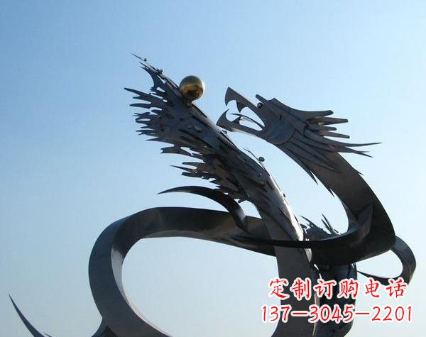 泸州不锈钢龙雕塑精美雕刻,灵动灵气