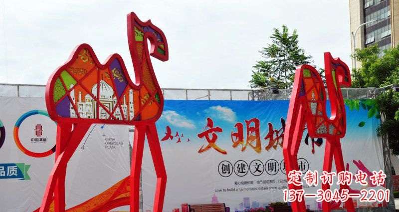 泸州不锈钢骆驼雕塑