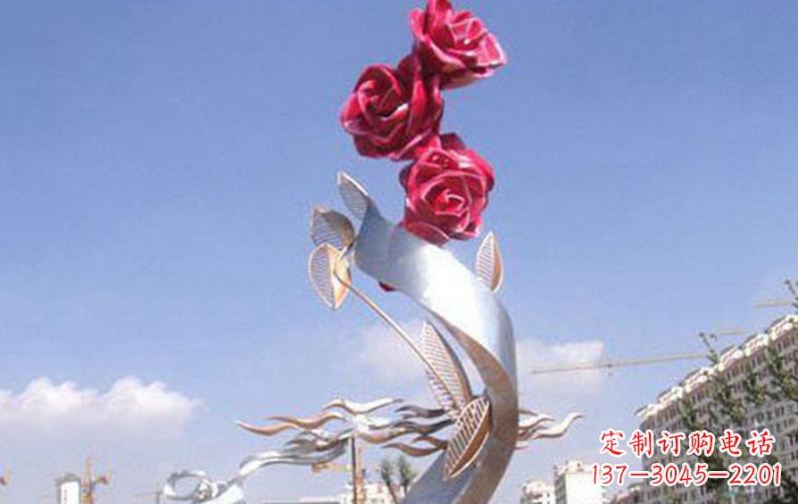 泸州精美不锈钢玫瑰雕塑
