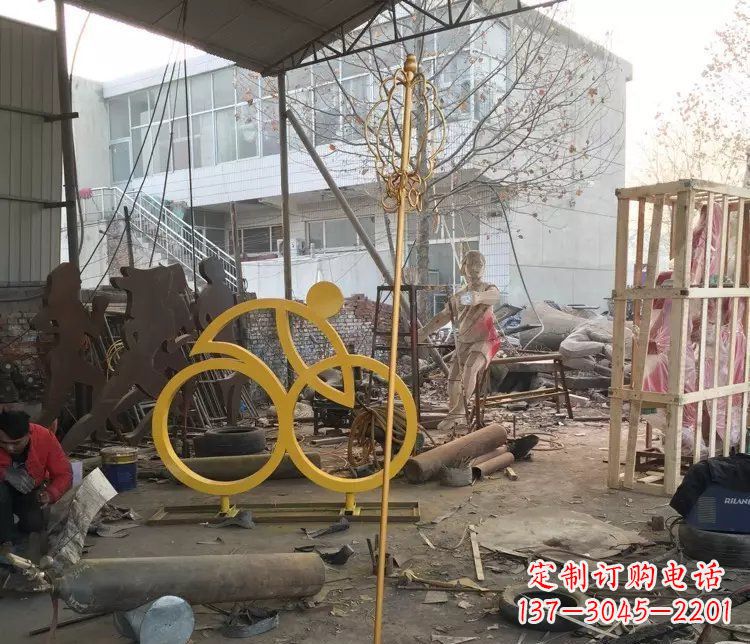 泸州不锈钢自行车雕塑——象征着健康、积极的生活方式