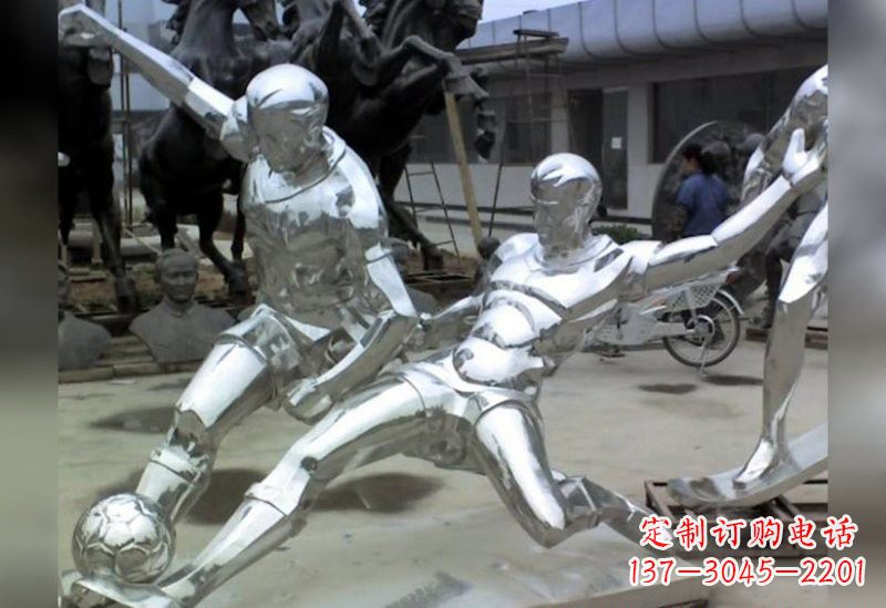泸州足球不锈钢抽象雕塑