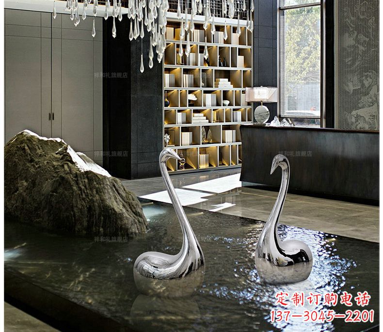 泸州精致的不锈钢天鹅雕塑