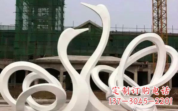 泸州不锈钢天鹅雕塑美丽而优雅