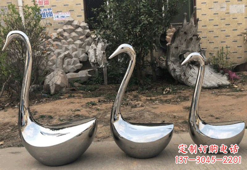 泸州不锈钢制作的天鹅雕塑