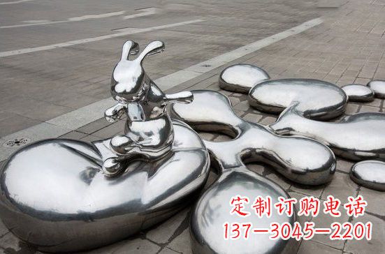 泸州不锈钢兔子雕塑