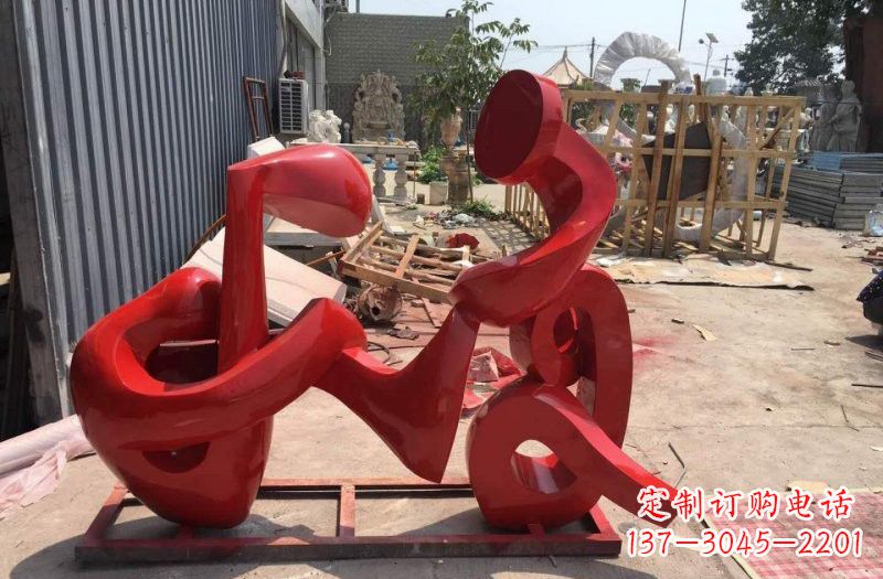 泸州不锈钢音符雕塑传递美丽的音乐