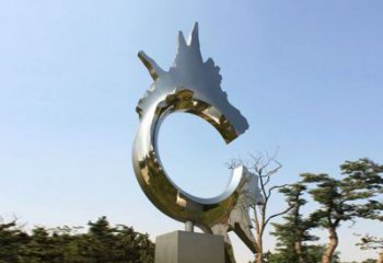 泸州不锈钢抽象龙头雕塑