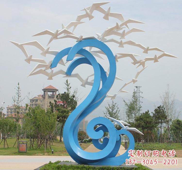 泸州新题目精美不锈钢大雁雕塑