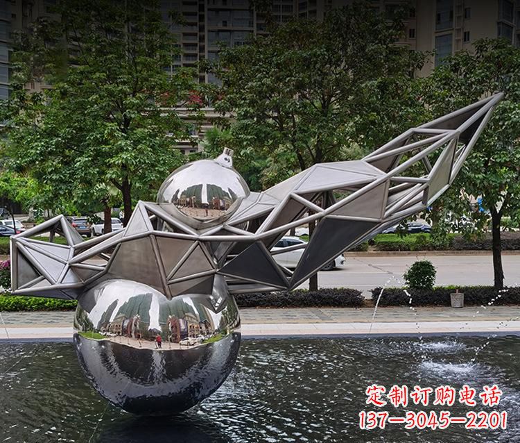 泸州不锈钢葫芦雕塑美丽耐用的艺术杰作