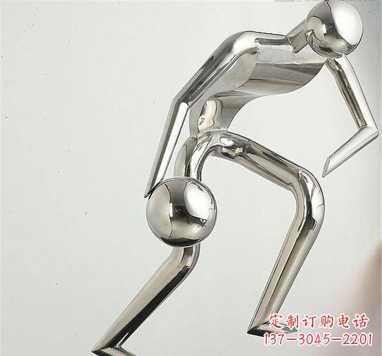 泸州不锈钢保龄球雕塑——抽象人形美学之精华