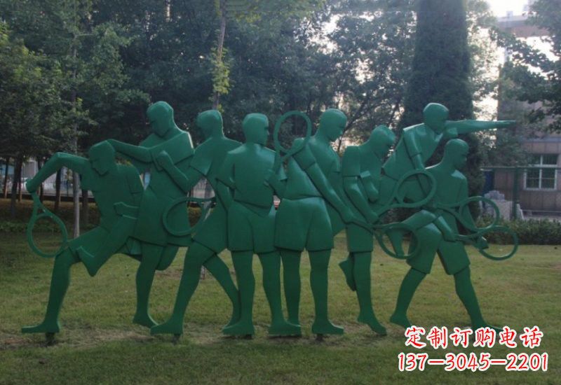 泸州不锈钢羽毛球人物雕塑精美绝伦