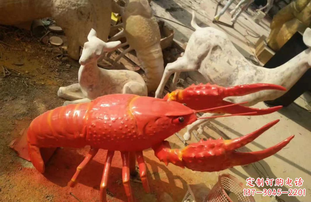 泸州不锈钢大龙虾雕塑象征着力量与美丽