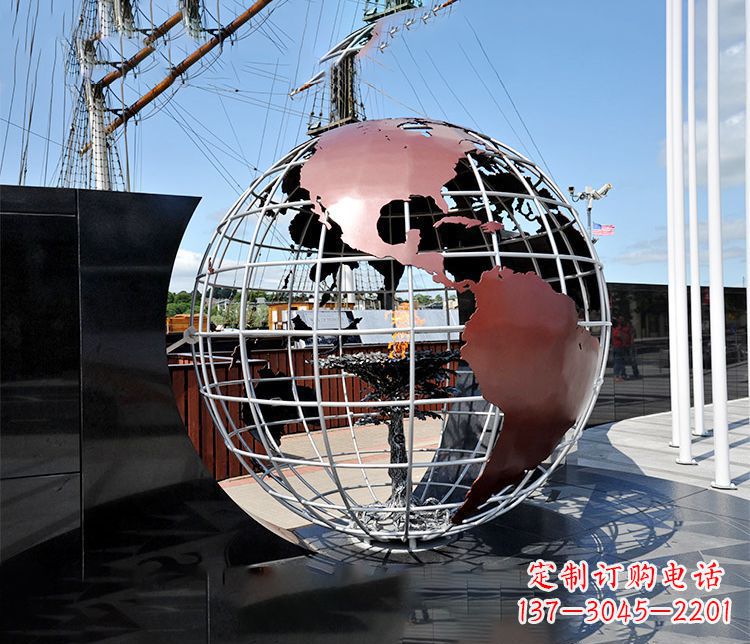 泸州不锈钢大型地球仪雕塑精美纳米艺术