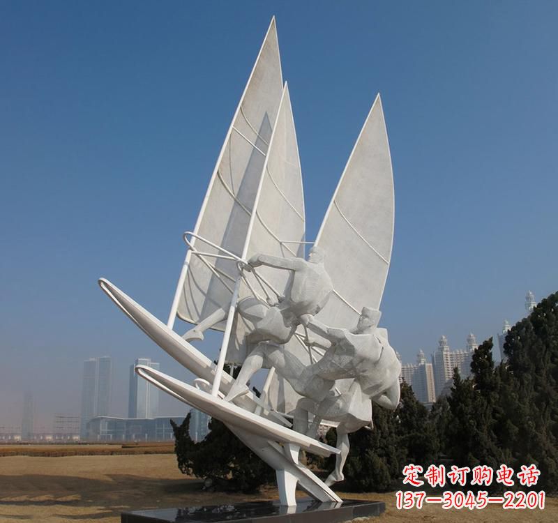 泸州不锈钢大型帆船雕塑海洋精神的象征