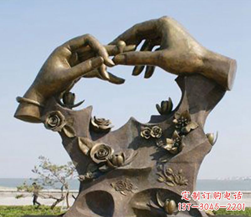 泸州不锈钢戒指雕塑表达爱的艺术精品