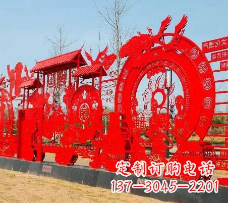 泸州不锈钢党旗雕塑——缅怀先烈、继续前进
