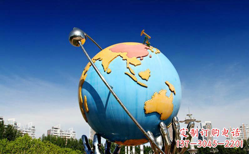 泸州不锈钢地球仪雕塑精致的艺术之作
