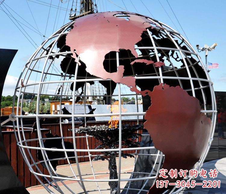 泸州不锈钢地球仪雕塑精美的艺术品