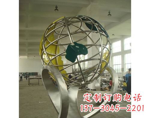 泸州不锈钢地球仪雕塑以艺术美化景观