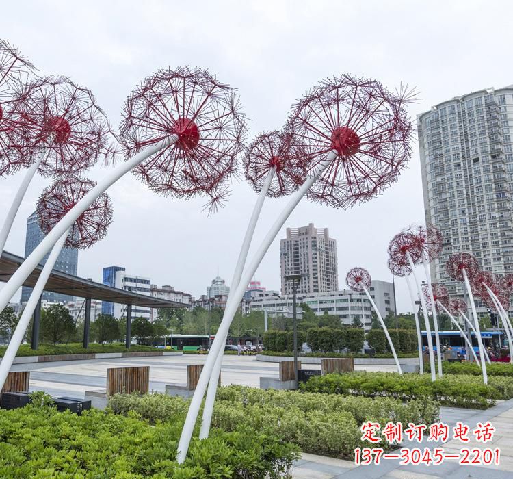 泸州不锈钢蒲公英雕塑色彩缤纷的自然之美