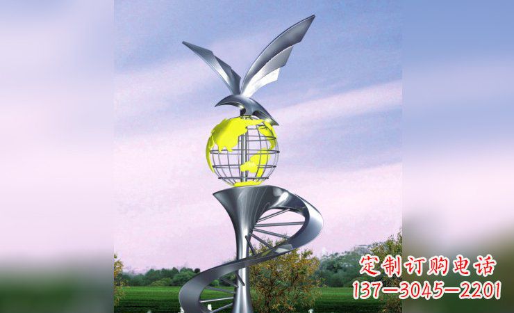 泸州雄鹰展翅,不锈钢雕塑飞翔