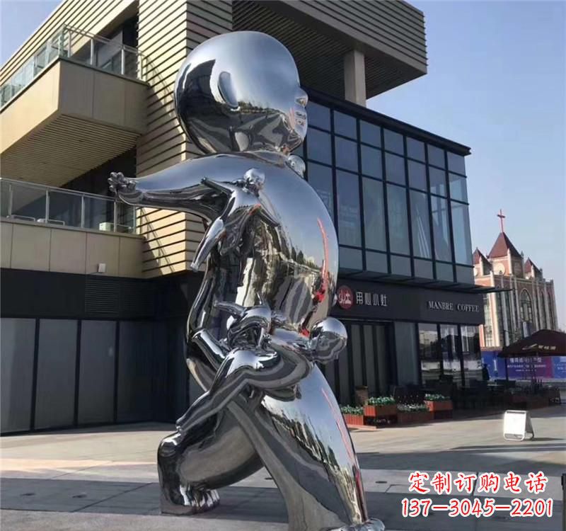 泸州不锈钢儿童雕塑精致的艺术之作