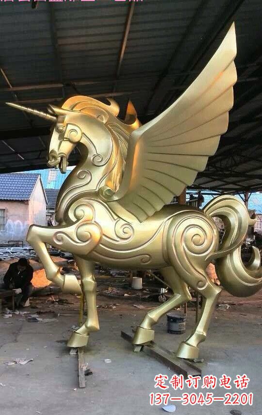 泸州不锈钢独角兽雕塑铸造精美绝伦