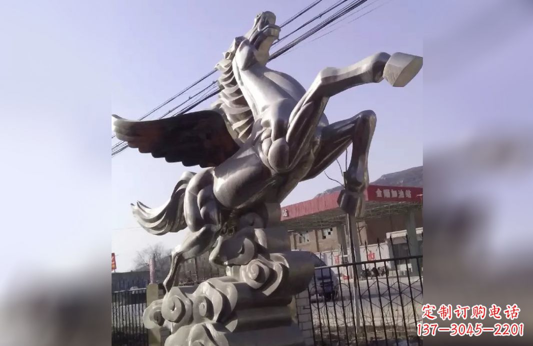 泸州不锈钢飞马雕塑精致美观的艺术作品