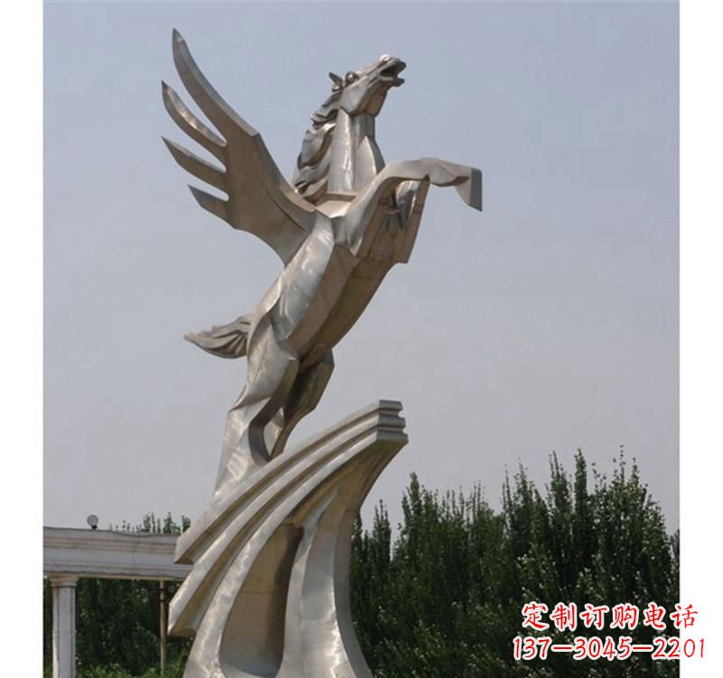 泸州不锈钢飞马雕塑精美雕塑艺术