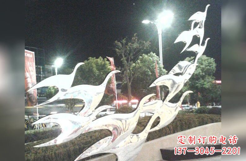 泸州不锈钢大雁雕塑一种高雅的艺术美学