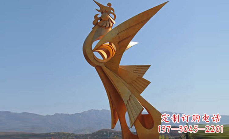 泸州不锈钢凤凰雕塑,给环境增添灵动之美