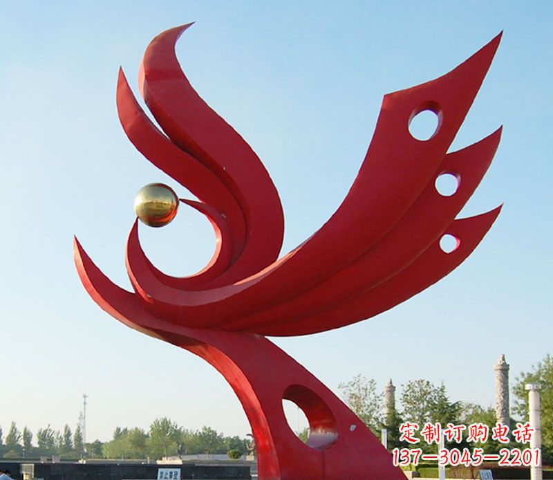 泸州不锈钢凤凰雕塑——传承千百年传统文化