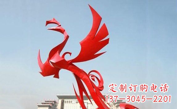 泸州不锈钢凤凰展翅雕塑精致的艺术品