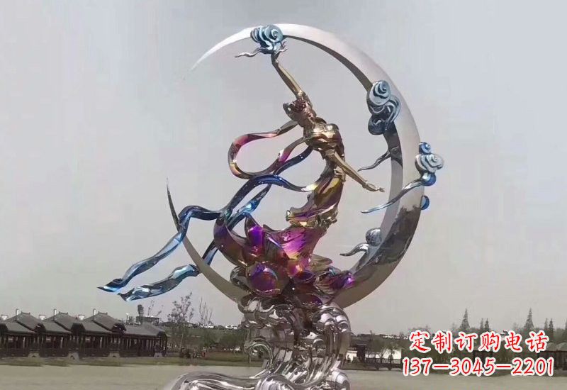 泸州不锈钢嫦娥奔月雕塑