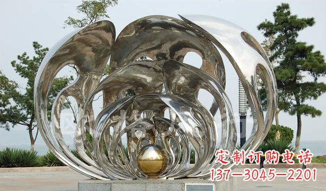 泸州不锈钢贝壳珍珠雕塑艺术的融合