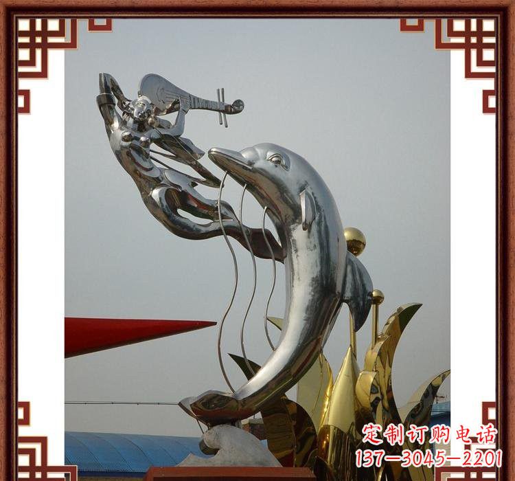 泸州不锈钢海豚雕塑——美丽的海洋艺术