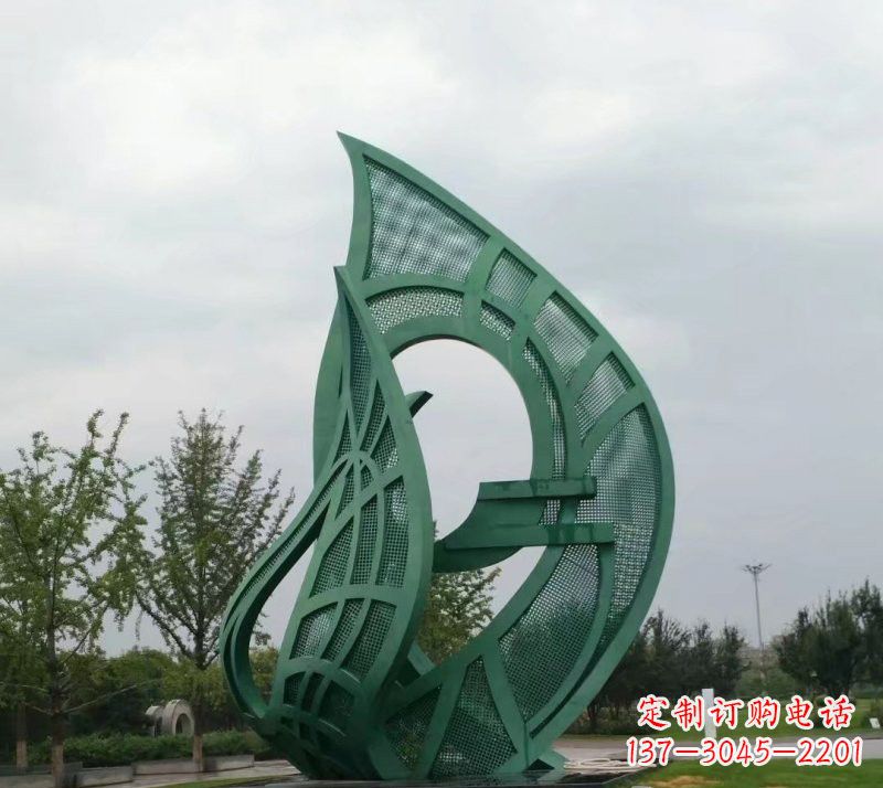 泸州不锈钢大型镂空树叶雕塑精美绝伦