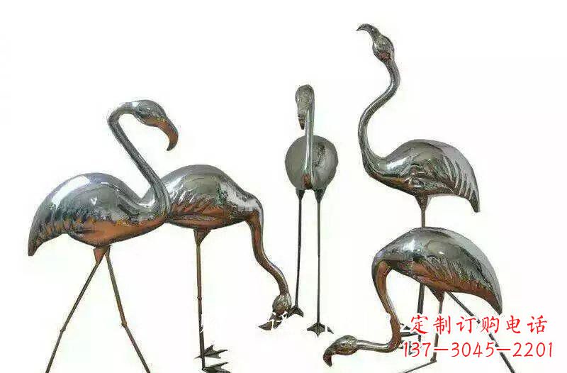 泸州不锈钢火烈鸟雕塑——美丽的自然之美