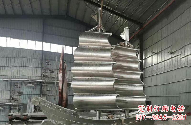 泸州不锈钢帆船雕塑海洋的象征