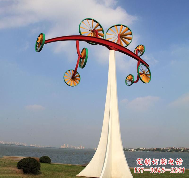 泸州不锈钢风车雕塑缔造美丽公园