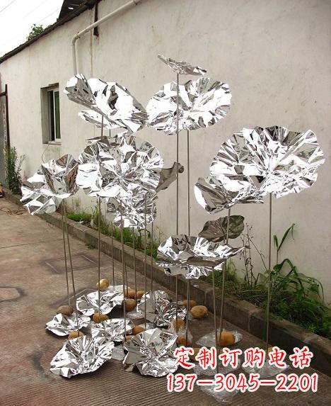 泸州不锈钢荷叶雕塑——精美绝伦